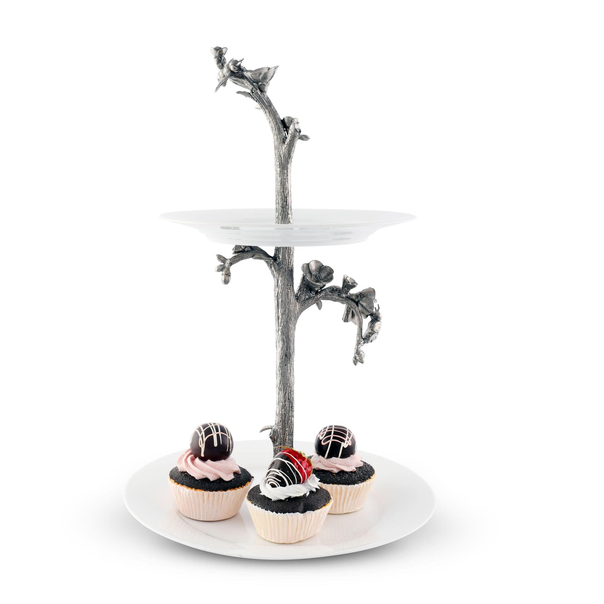 Vagabond House Handblown Glass Cake Dessert Cupcake Stand with