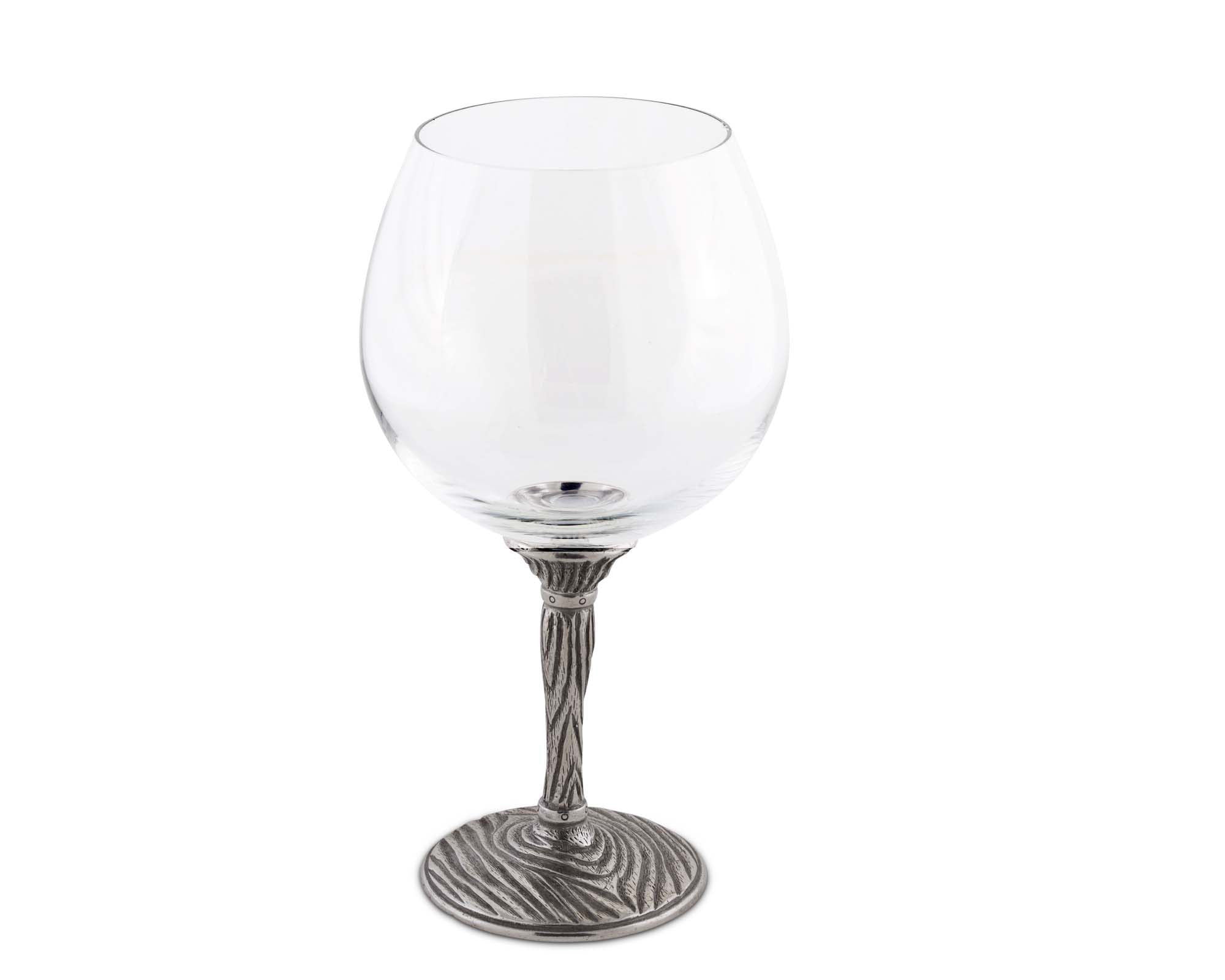 Bestbling Pewter Decorative Crystal Wine Glass Enamel