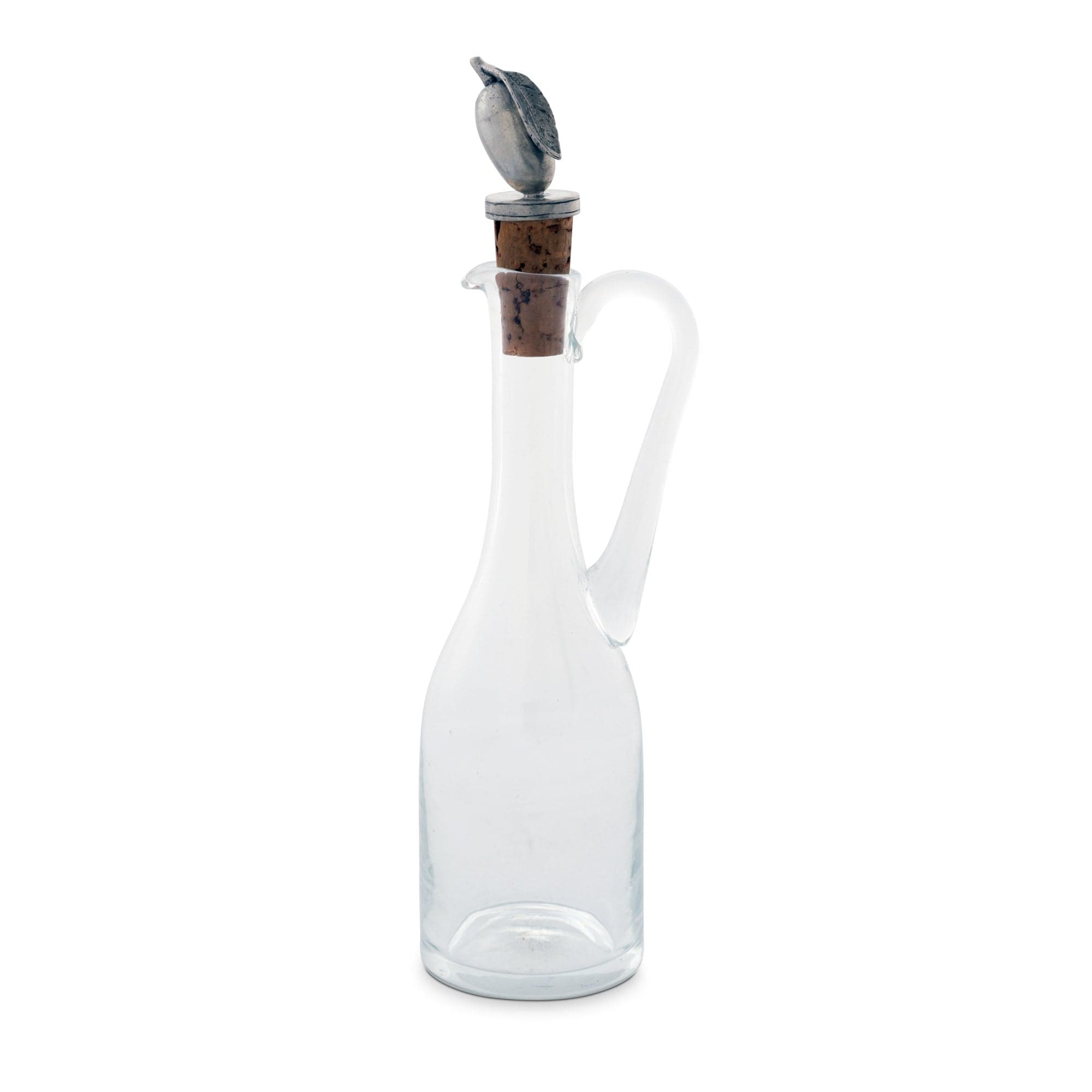 Image of Cruet Bottle with Pewter Olive Head Cork Stopper