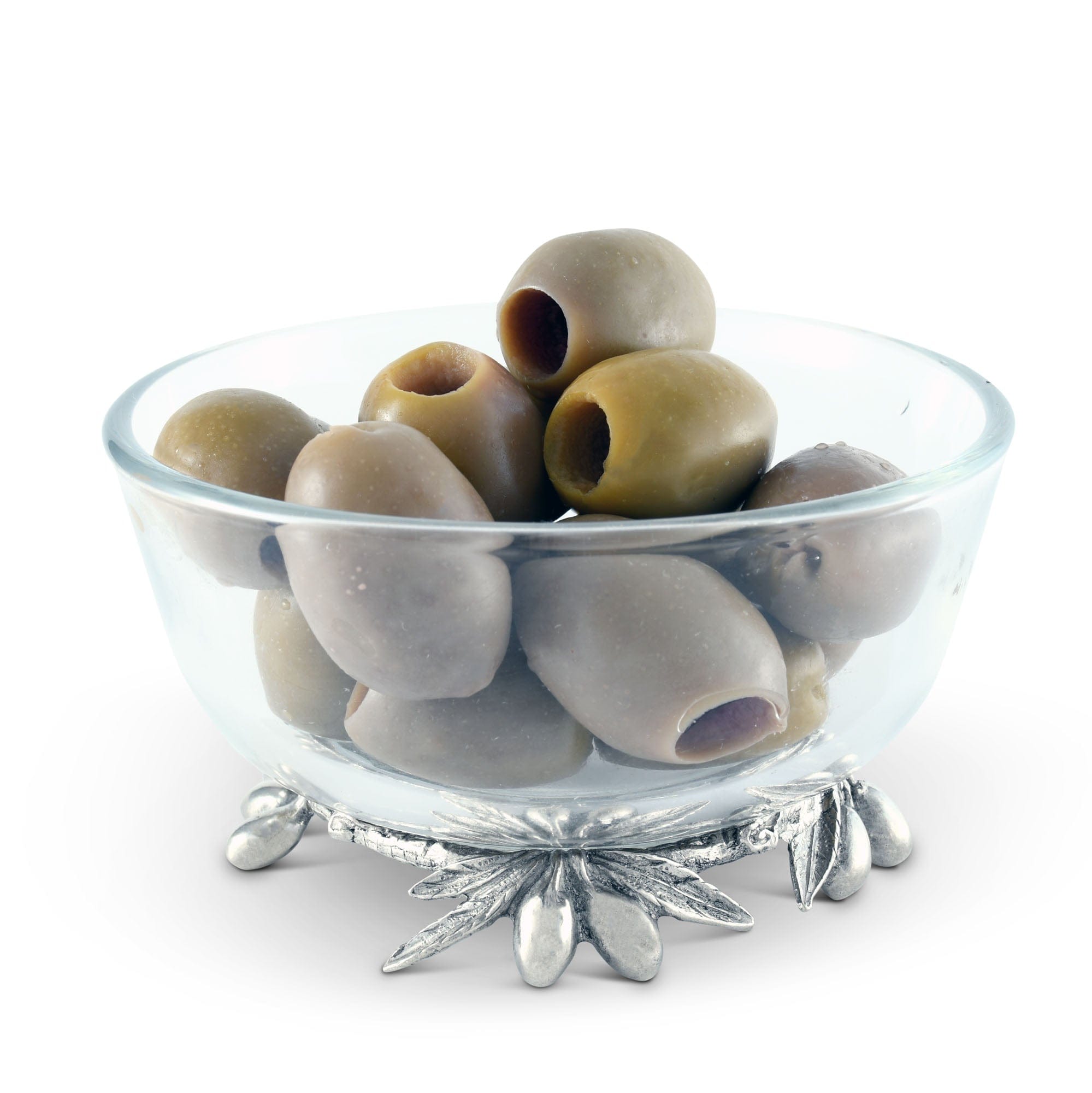 Image of Olive Grove Glass & Pewter Bowl