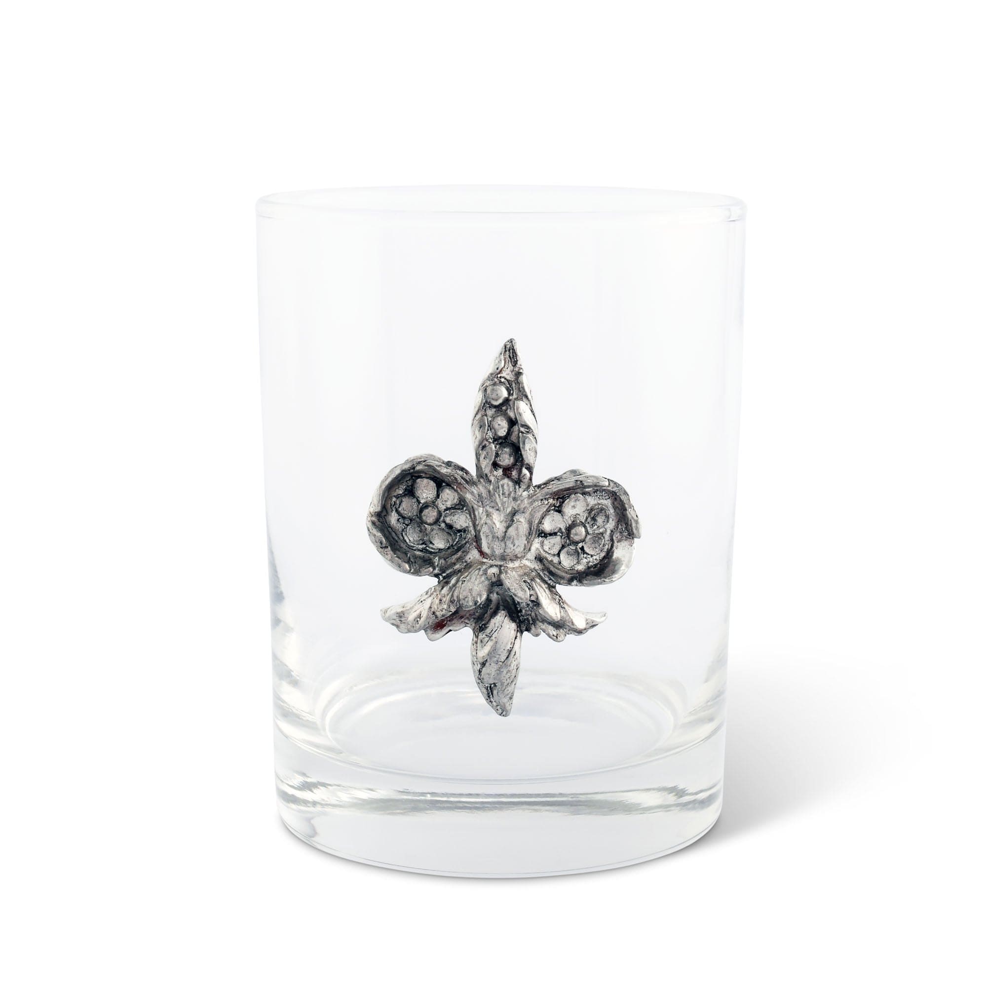 Vagabond House Fleur de Lys Double Old Fashion Bar Glass