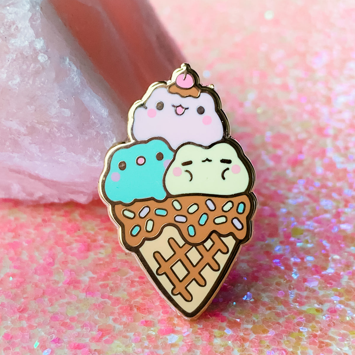 Froggie Pin Club #01: Ice Cream Cone – blushsprout