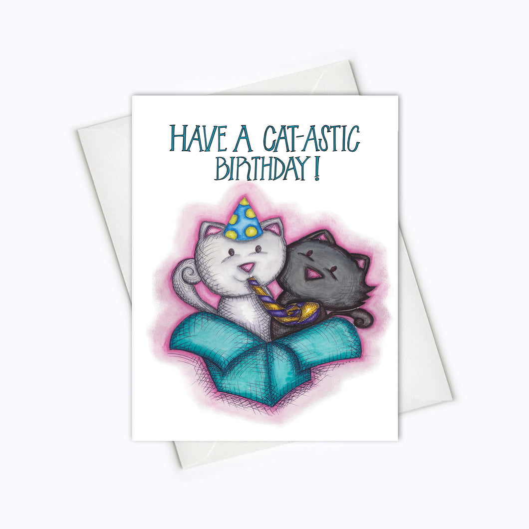 Cat Birthday Card Cat Tastic Birthday Card Cat Birthday Greeting C About A Cloud Co