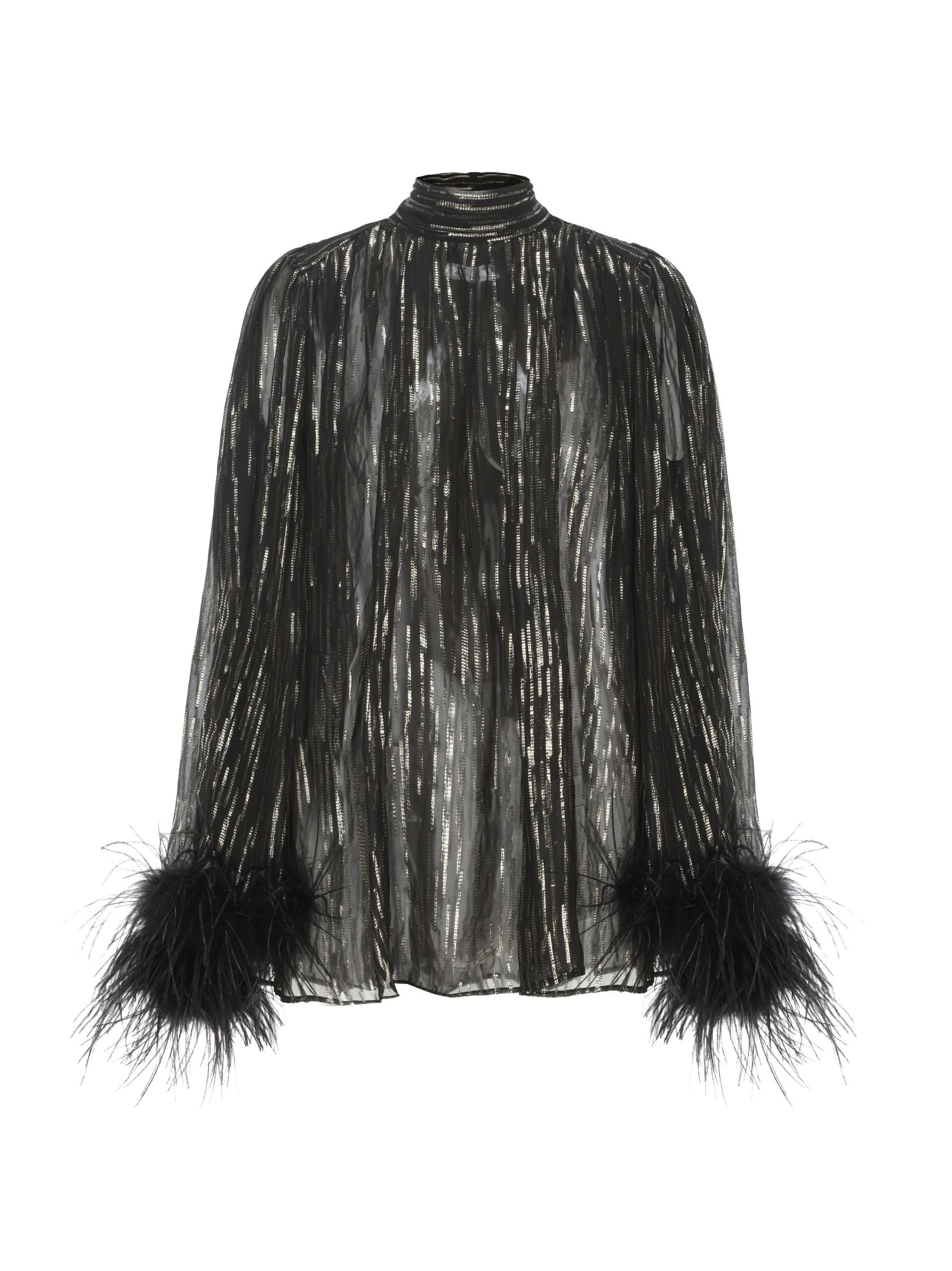 Keira Feather Top (Black)