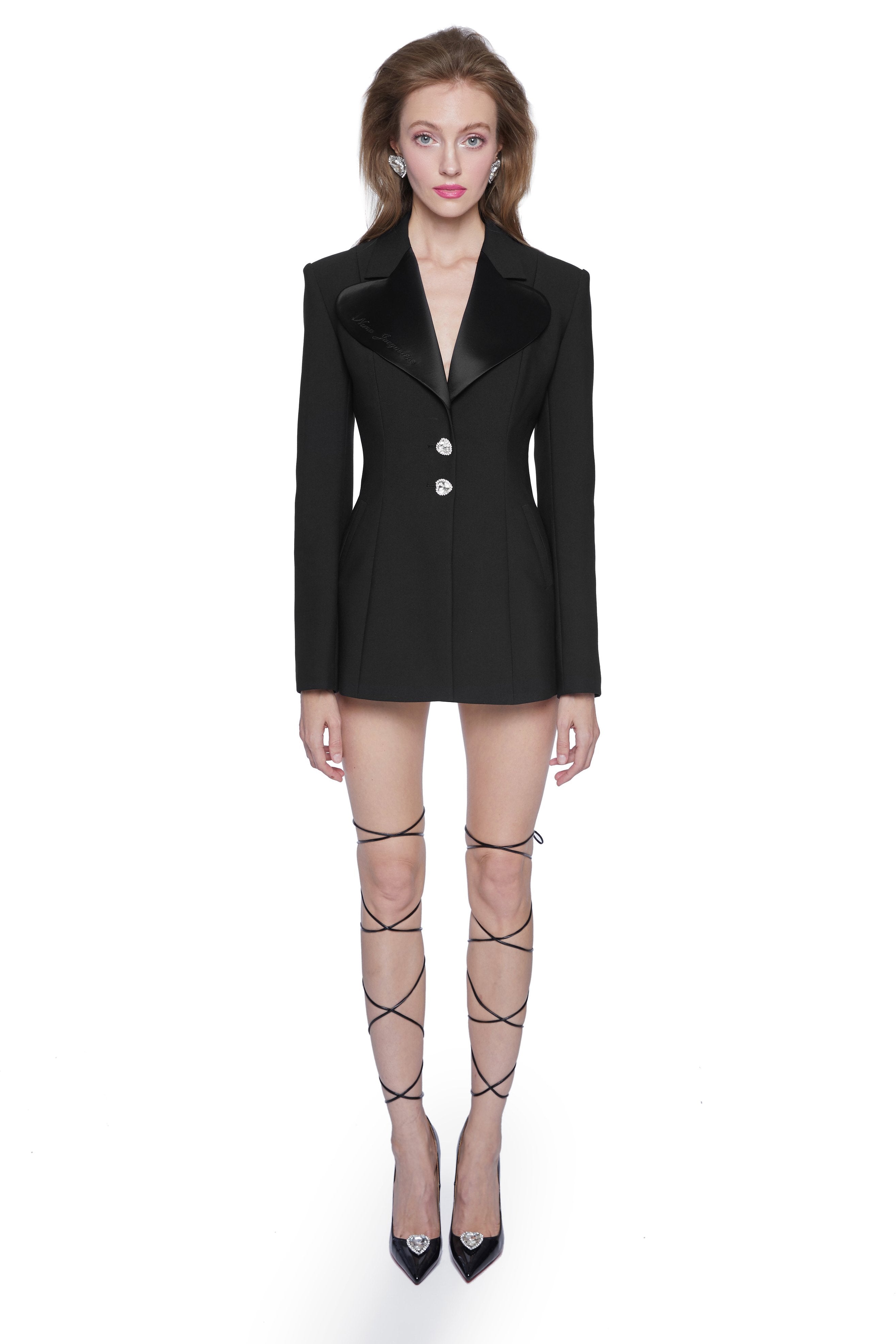 Black Quin Blazer Dress (Final Sale)