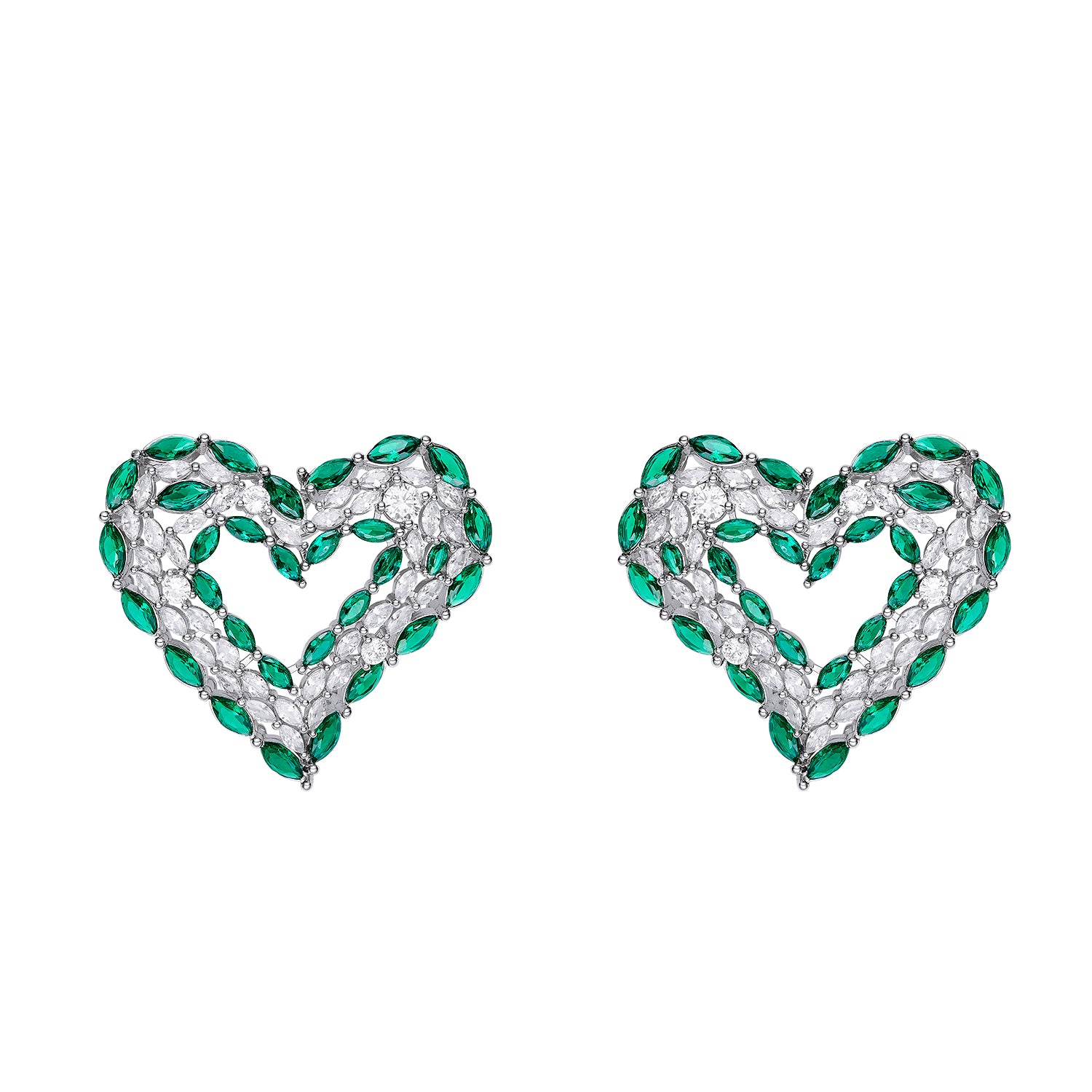 Jade Heart Earrings (Final Sale)