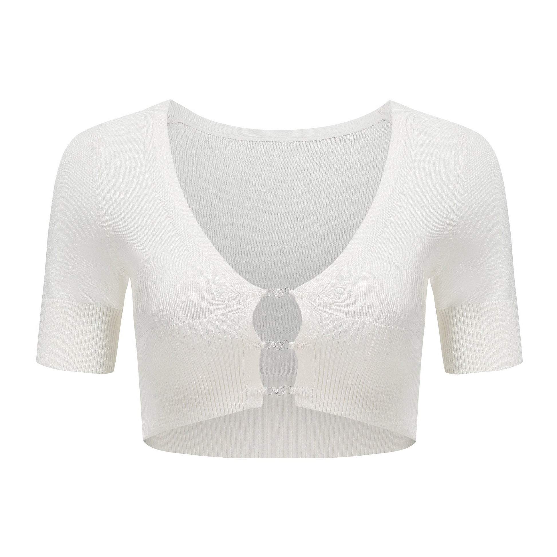 White Crop Knit | Nana Jacqueline Designer Wear