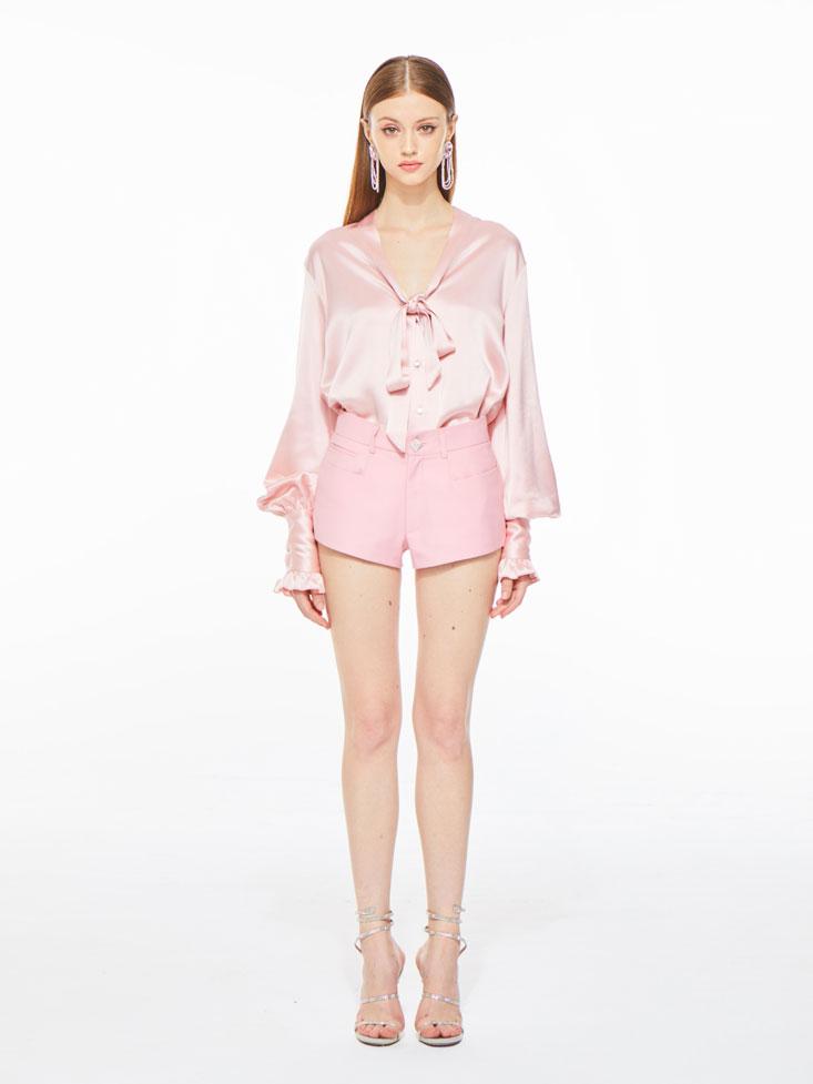 Florence Satin Blouse in Pink - Nana Jacqueline