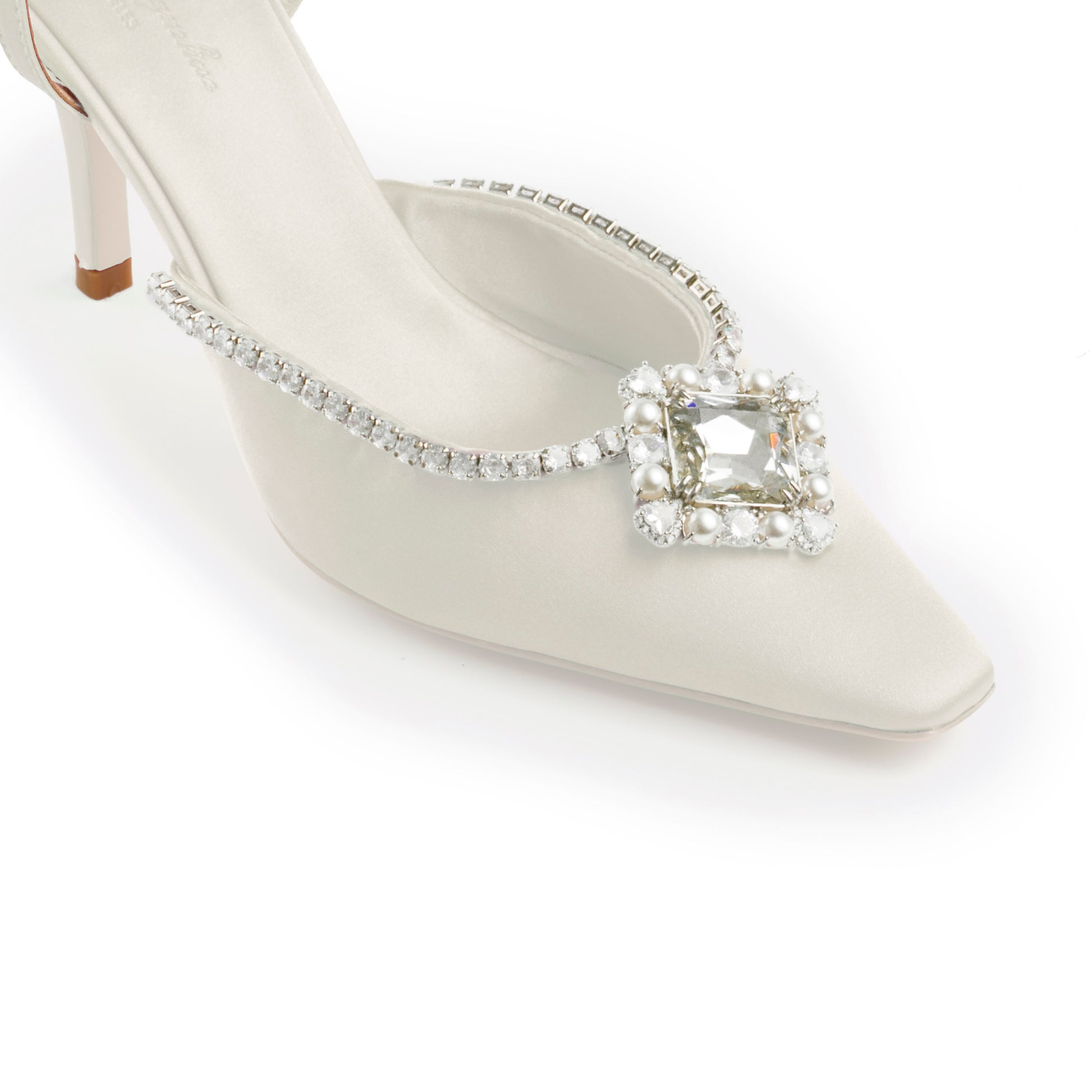 Nia White Heels | Nana Jacqueline Designer Wear