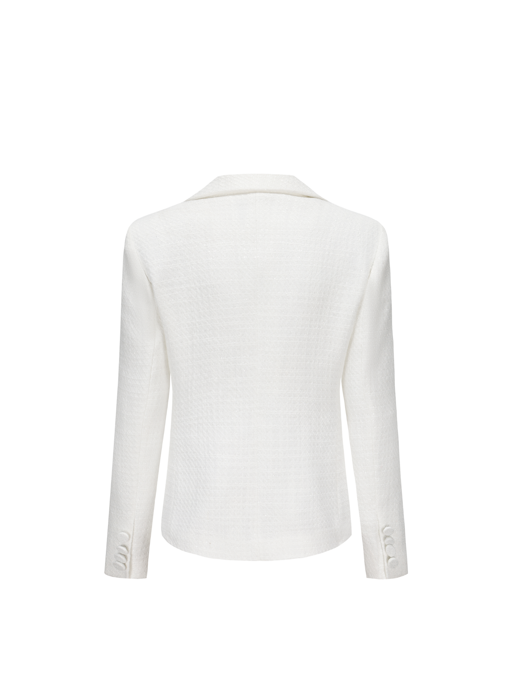 Maya Lapel Suit Jacket (White)