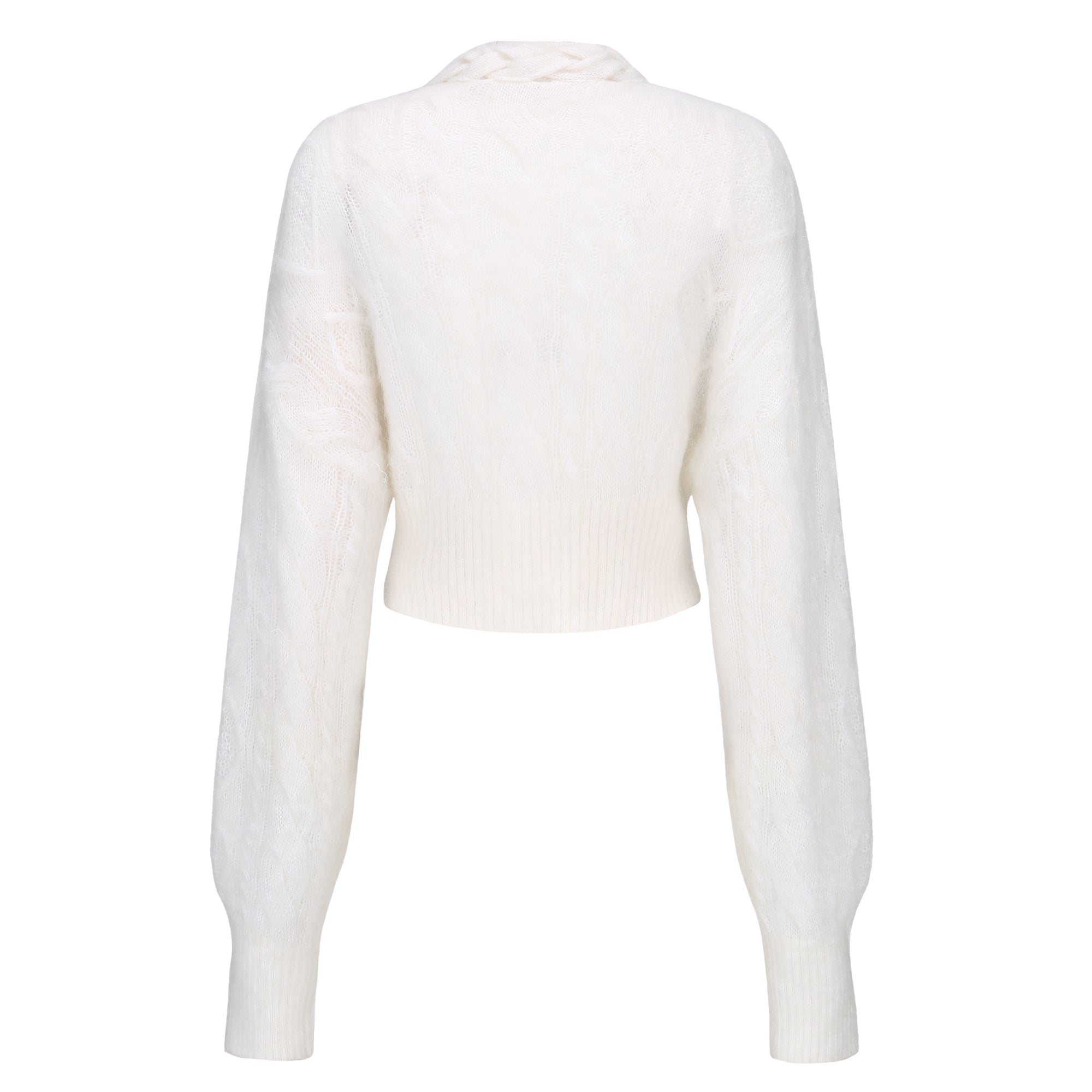 Carmen Diamond Knit Sweater (White) (Final Sale)