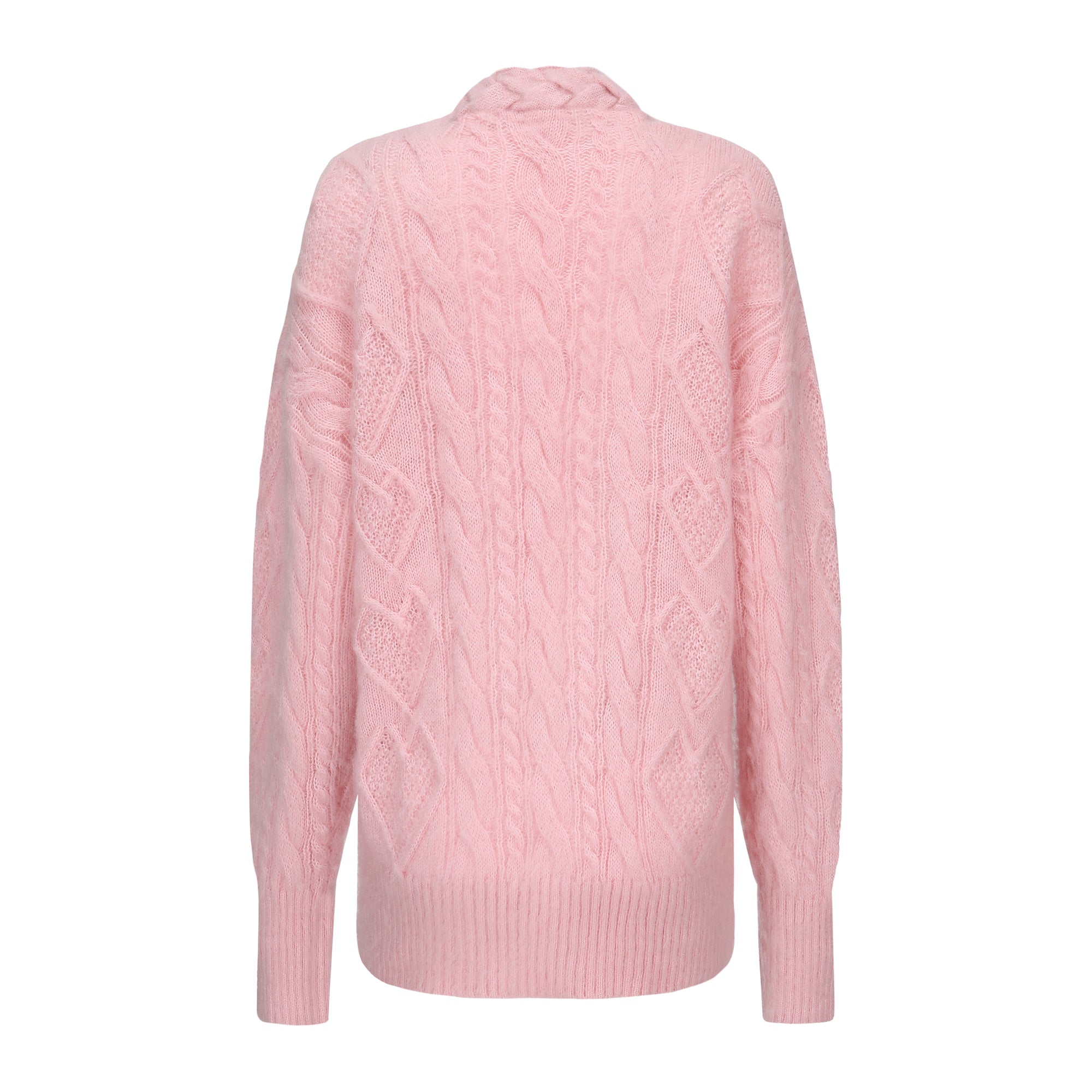 Lexi Knit Diamond Cardigan (Pink)