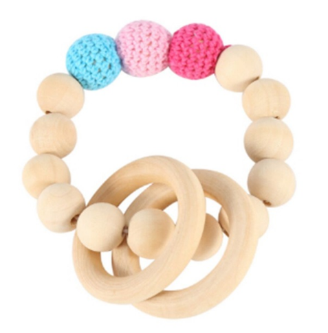 wooden baby teething rings