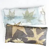 Leaf Print Silk Eye Pillow-Natural Dye & Organic Filling