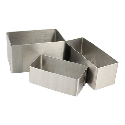 3,5 High Stainless Steel Square Pastry Ring Molds — Design