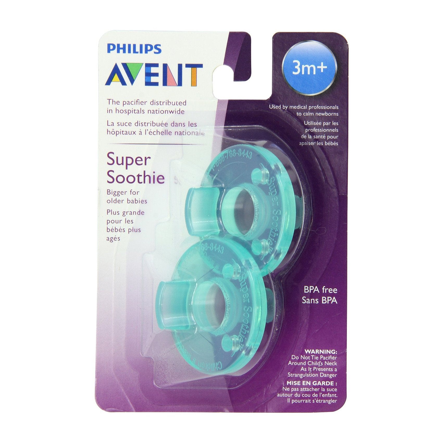 Philips AVENT 2 Pack Super Soothie 3M+ 