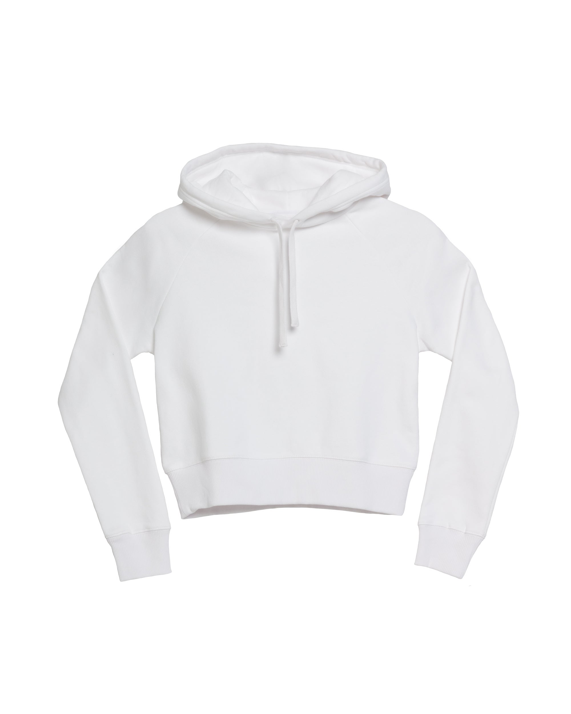 white cropped hoody