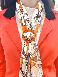 Classic Orange Scarf Ring – Paris Mode