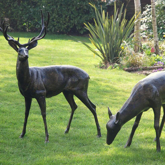 metal deer sculpture