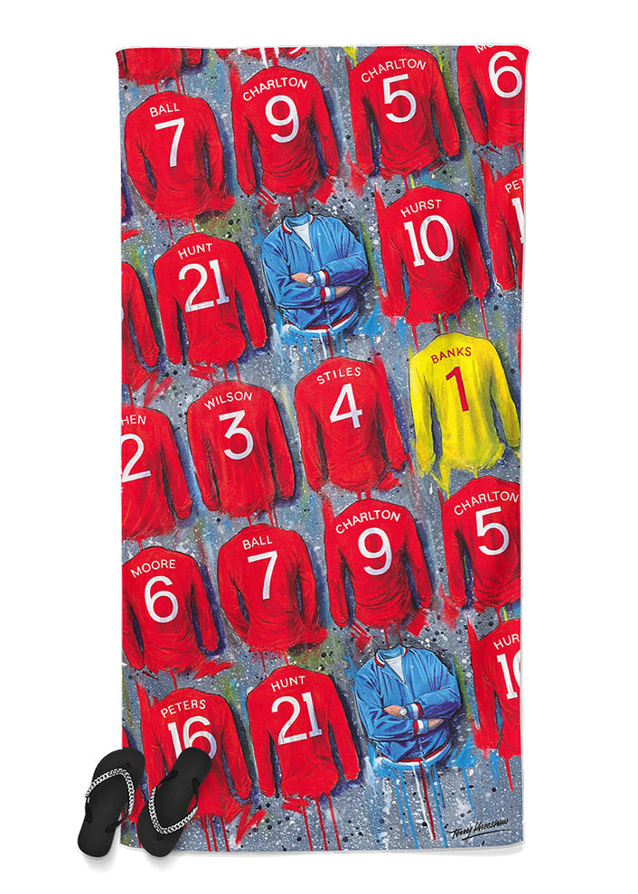 England 1966 Shirts - A World Cup Winner's Collection Beach Towel