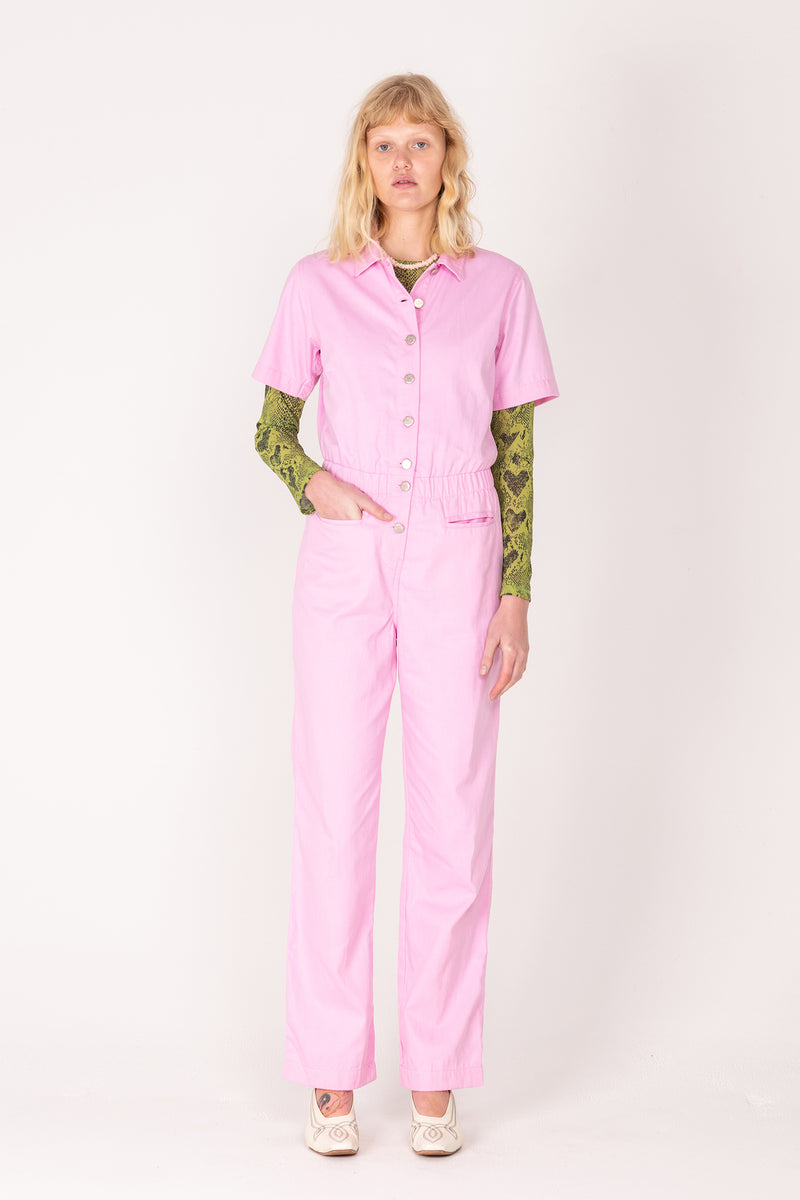 Pink Boiler Suit – Emma Mulholland on Holiday