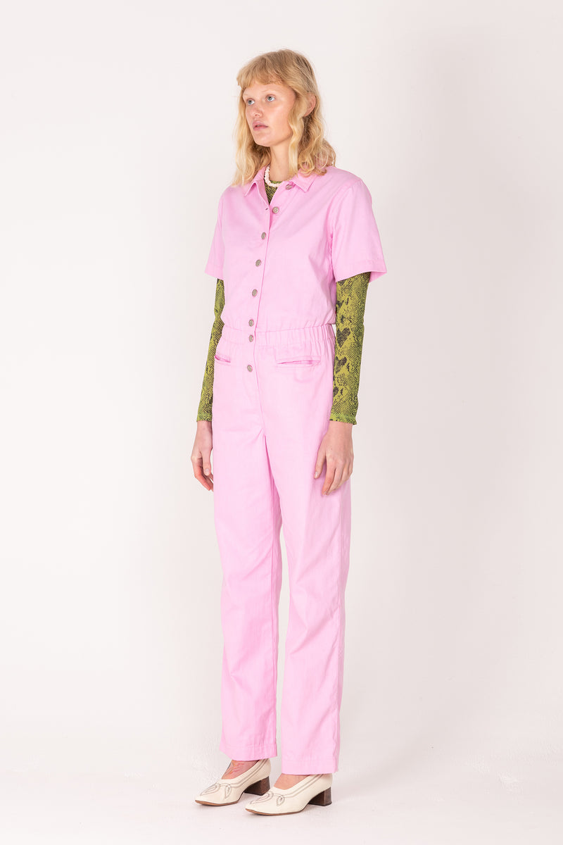 Pink Boiler Suit – Emma Mulholland on Holiday