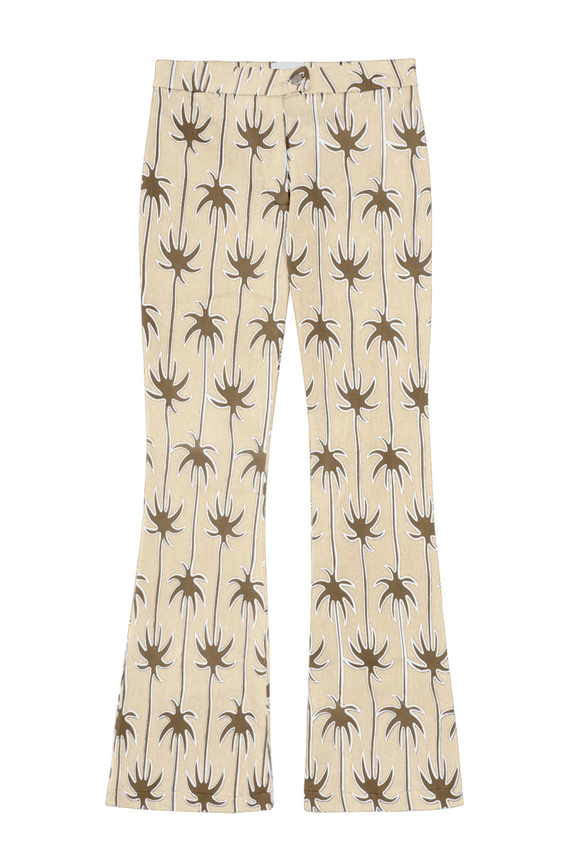 Pacific Palm Flare Pant  - Sand/Brown