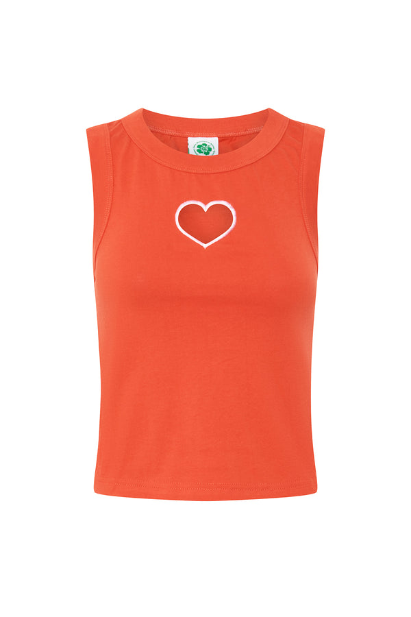 Heart Tank Top - White – Emma Mulholland on Holiday
