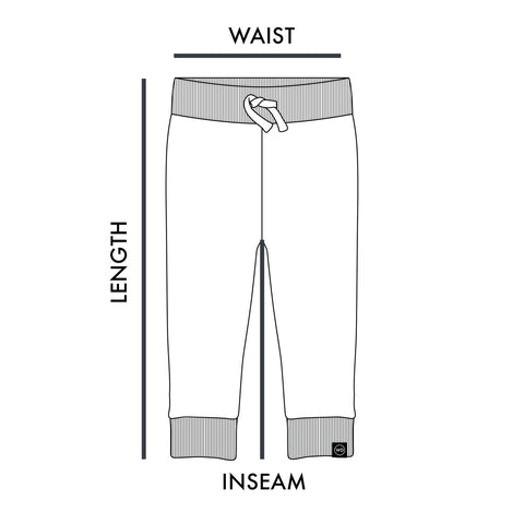 Size Chart - Kid's Slim Joggers – Wooly Doodle