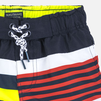 Multi-Colored Stripe Swim Trunks