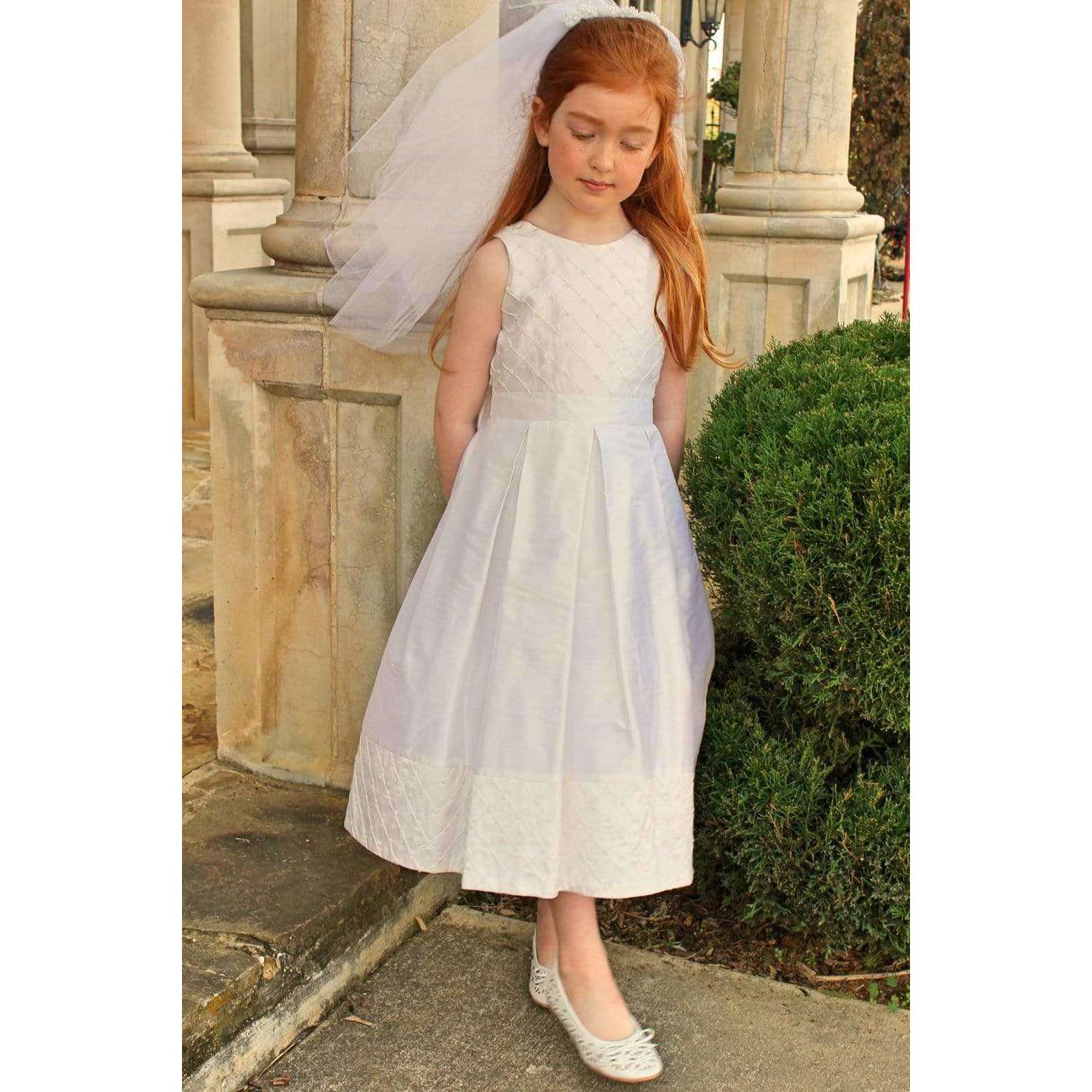 dupioni silk first communion dresses