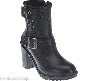 womens biker boots black