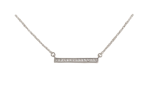 diamond bar necklace