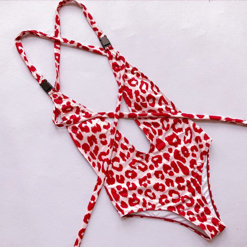 red leopard swimsuit