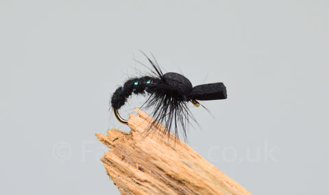 Black Foam Suspender Buzzers x 3 - Fast Flies top trout flies