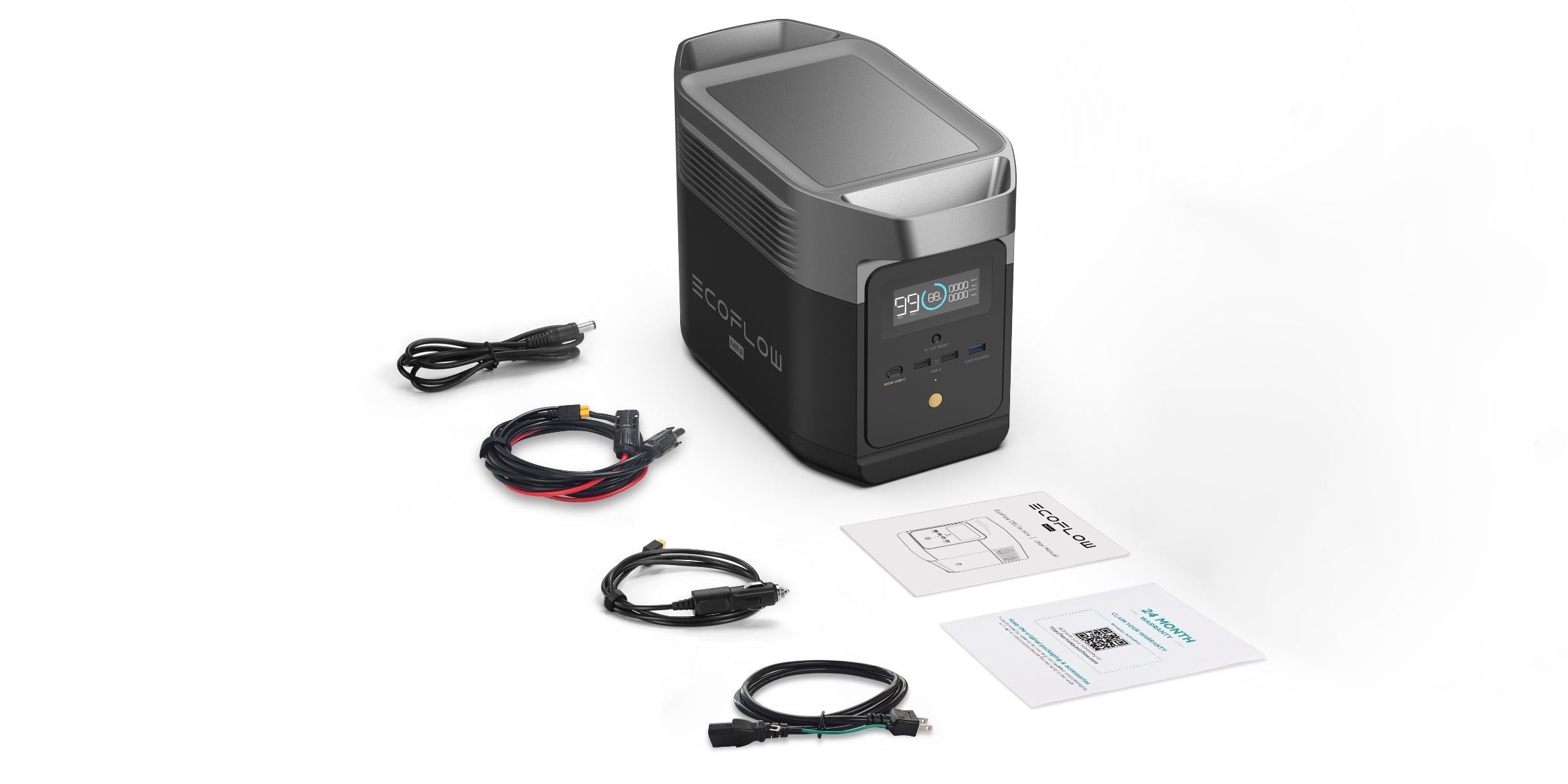 EcoFlow DELTA mini Portable Power Station package contents