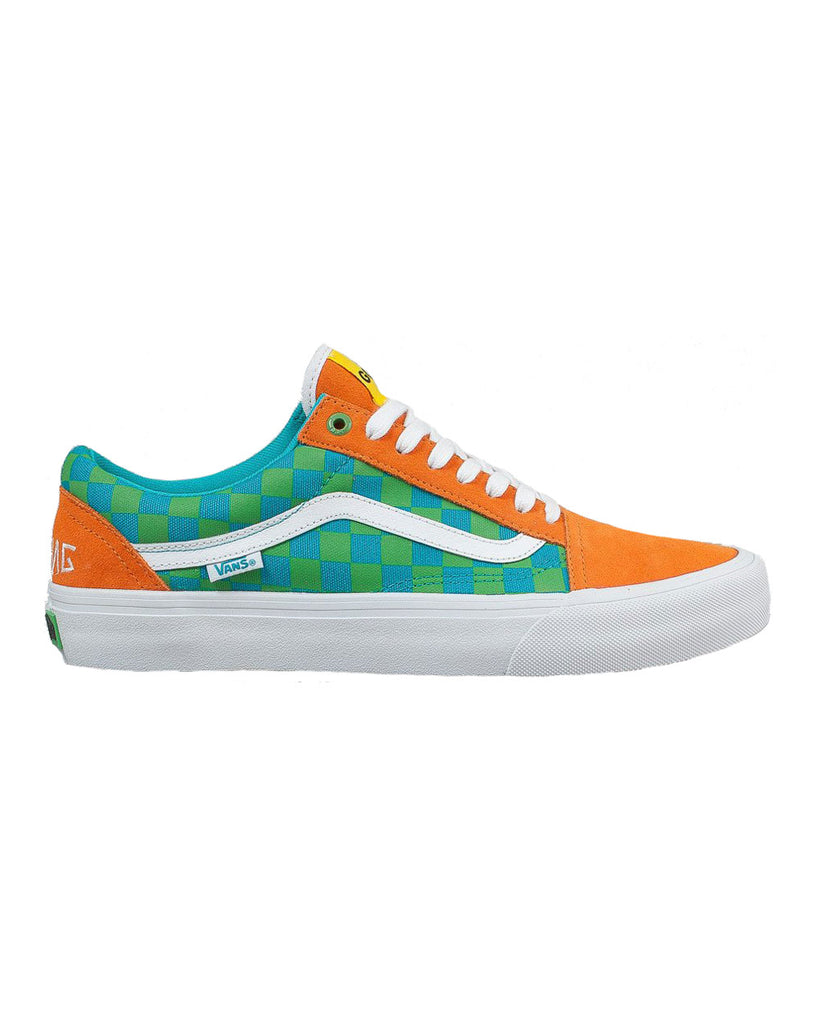 green and orange vans