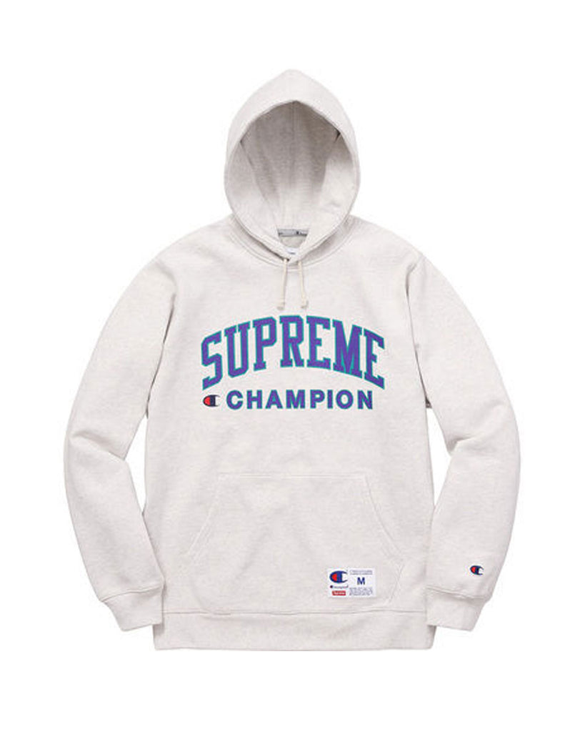 supreme champion hoodie white