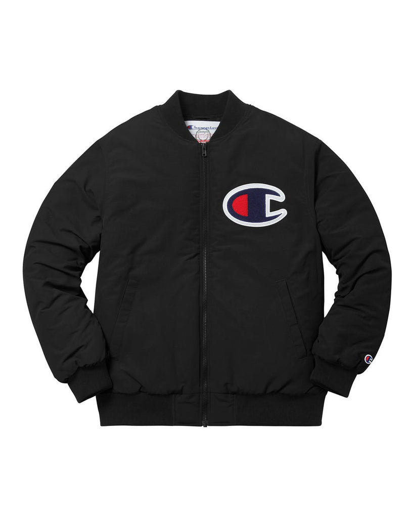 black and white champion jacket