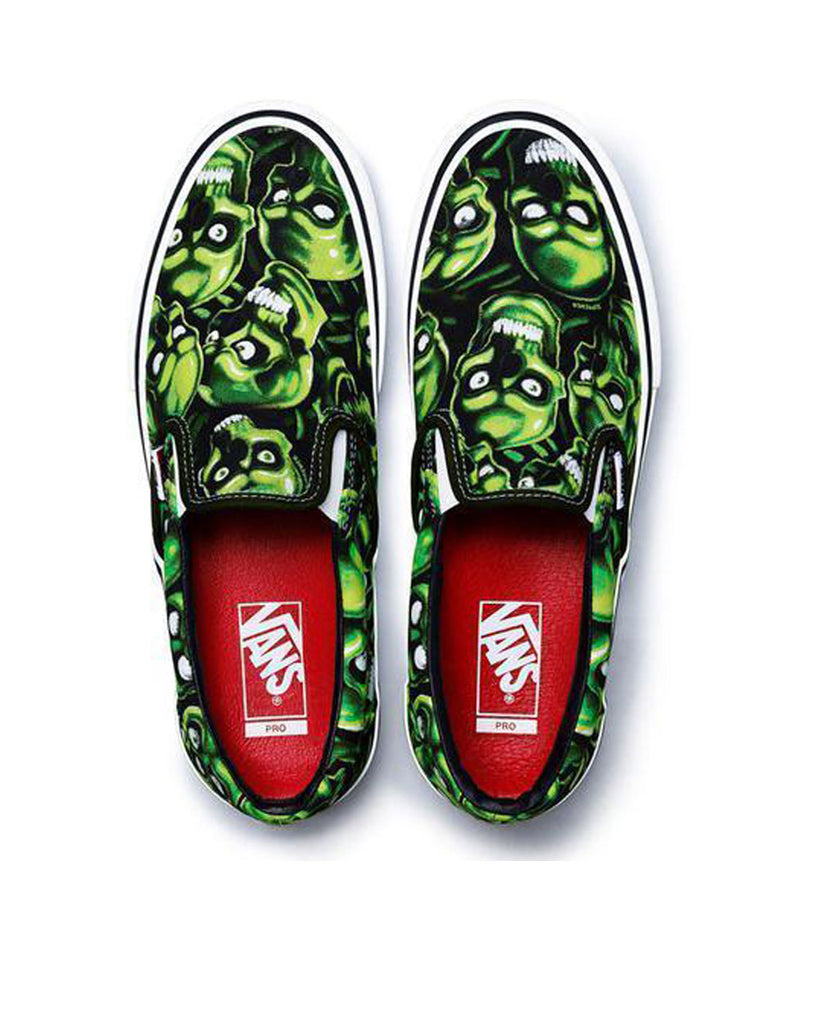 supreme vans green skull