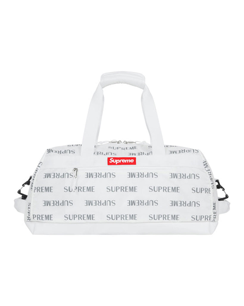 supreme duffle bag white