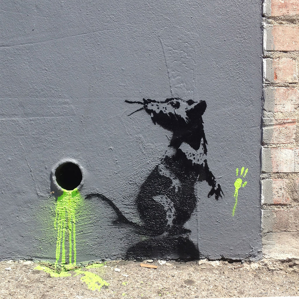 Banksy Toxic Rat Graffiti Street Art Print On Metal 