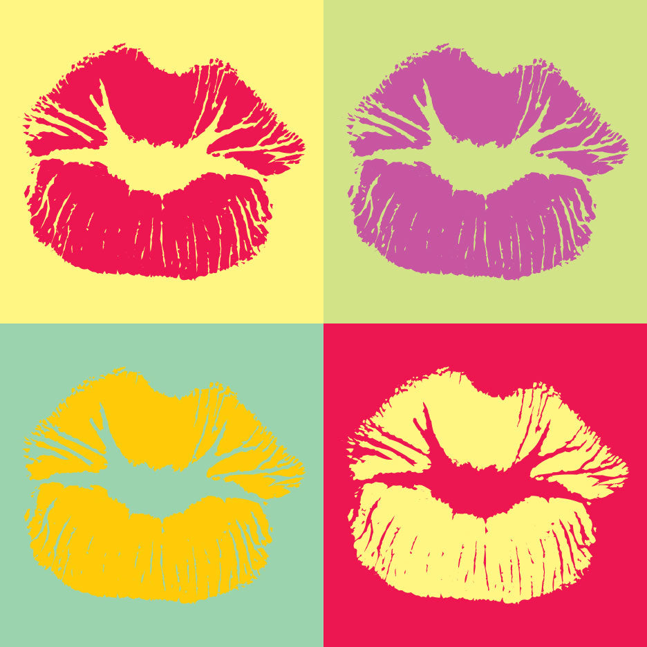 Pop Art Style Lips Kiss Extra Large Digital Modern Art