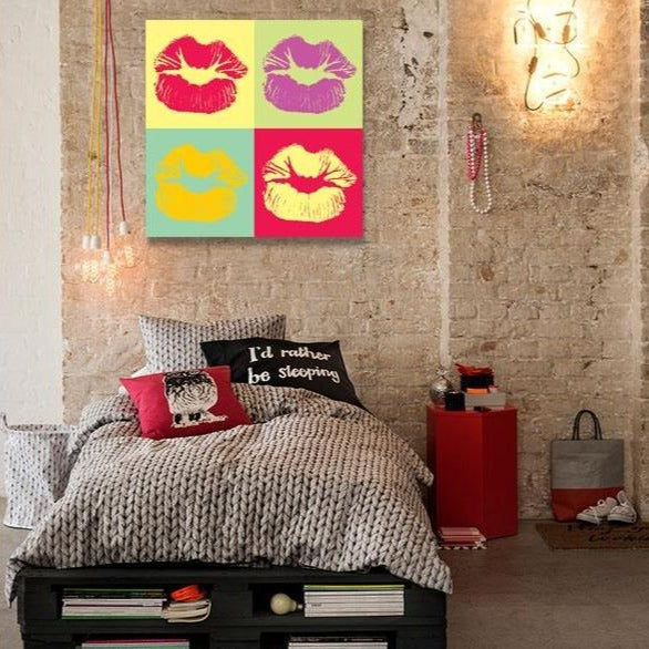 Pop Art Style Lips Kiss Extra Large Digital Modern Art