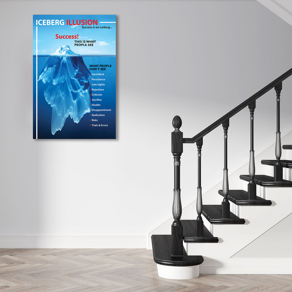 Download Success Iceberg Illusion Motivational Large Metal Poster Newartmix