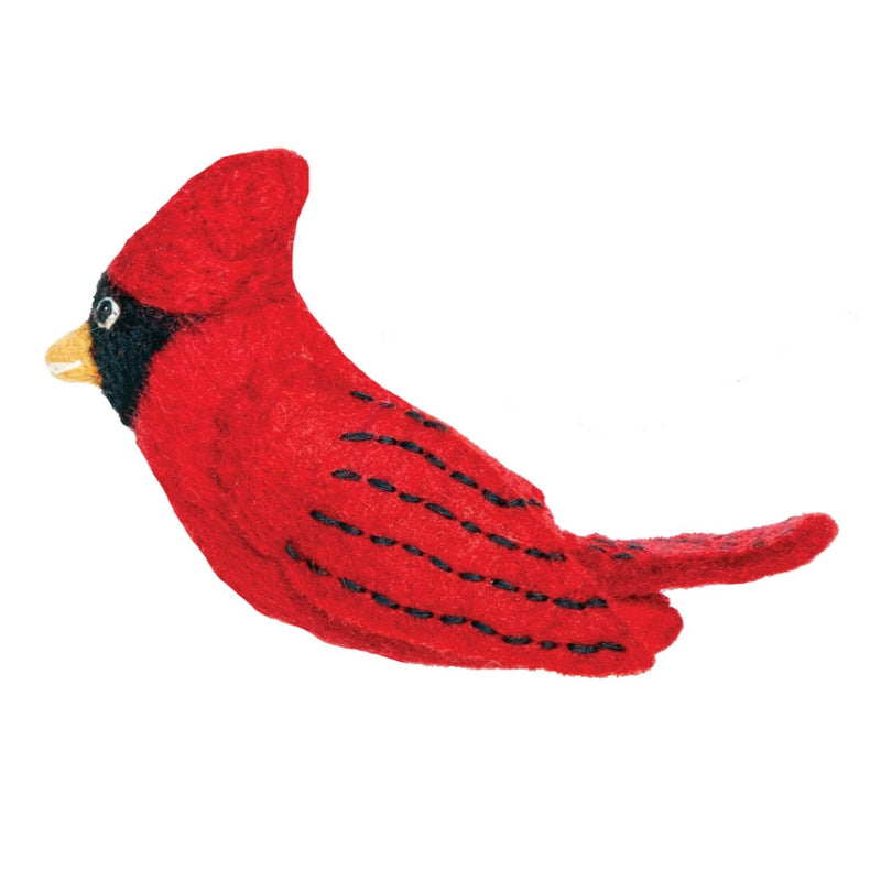 Cardinal Wild Woolies Bird Ornament