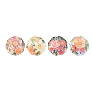 8.5" Everyday Floral Ceramic Appetizer Plates - Set of 4 - Ace Flag & Gift Shop