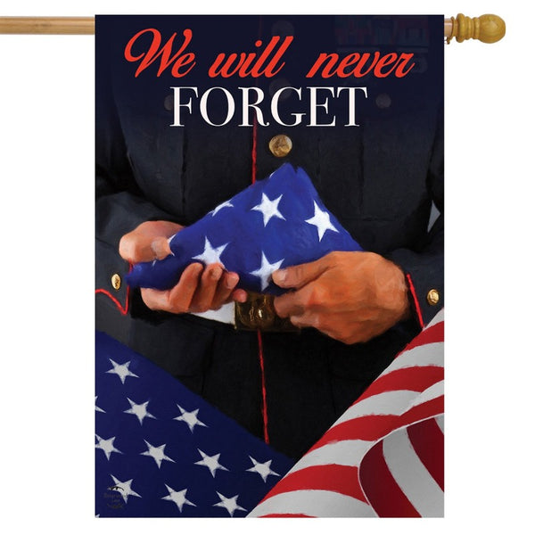 We Will Never Forget Banner Flag