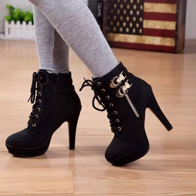 fancy black high heels