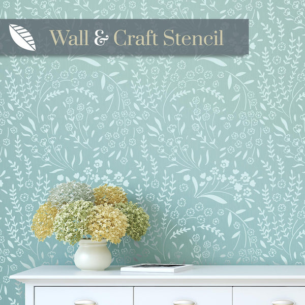 Forget-me-not Floral Wall Stencil 0